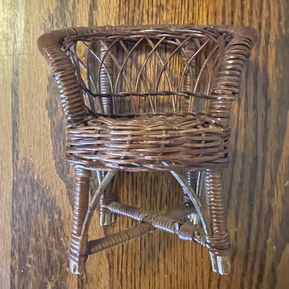 Boho Wicket Mini Plant Chair